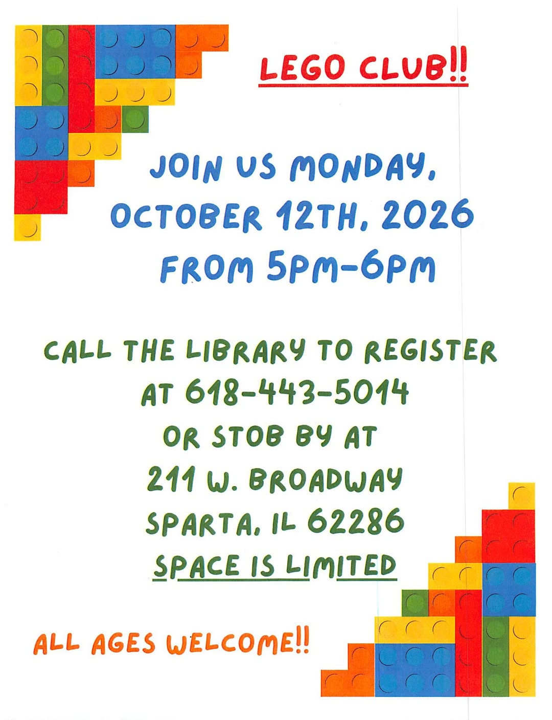 October Lego Club